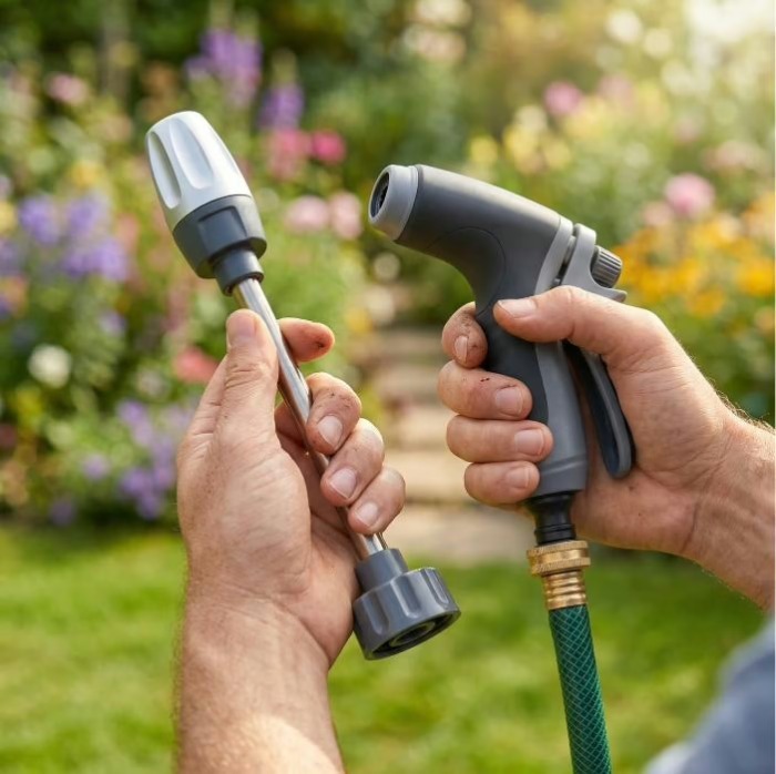 Attach the Jetterix pressure nozzle before cleaning